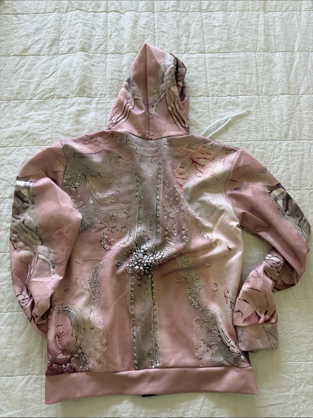 Pink Patterned Hooded Zip Jacket - Picture 3 of 3